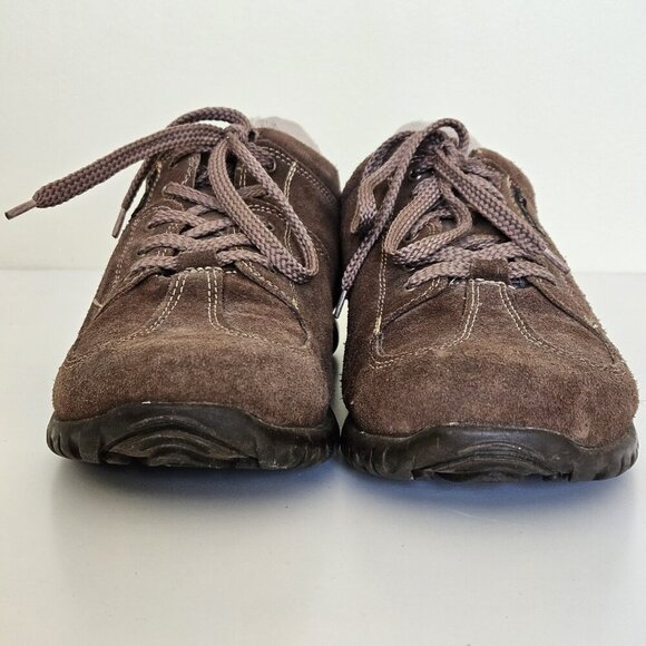 Sidewalk Mens Shoes US 8.5 Brazil 40 Brown Suede Wide Lace Up Casual NO INSOLES - Picture 2 of 16